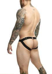 MOB Eroticwear Jockstrap Chainlink Dngeon Ultra Soft Jock O/S Army DMBL02 2 - SexyMenUnderwear.com