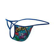 MOB Malebasics Hipster T-Thong Eroticwear String For Men WoW Print MBL62 4 - SexyMenUnderwear.com