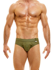 Modus Vivendi Bottomless Briefs Leather Legacy Open Back Brief Khaki 11113 56 - SexyMenUnderwear.com