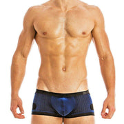 Modus Vivendi Boxer Brief Luxury Velvet Perforated Blue 17821 4 - SexyMenUnderwear.com