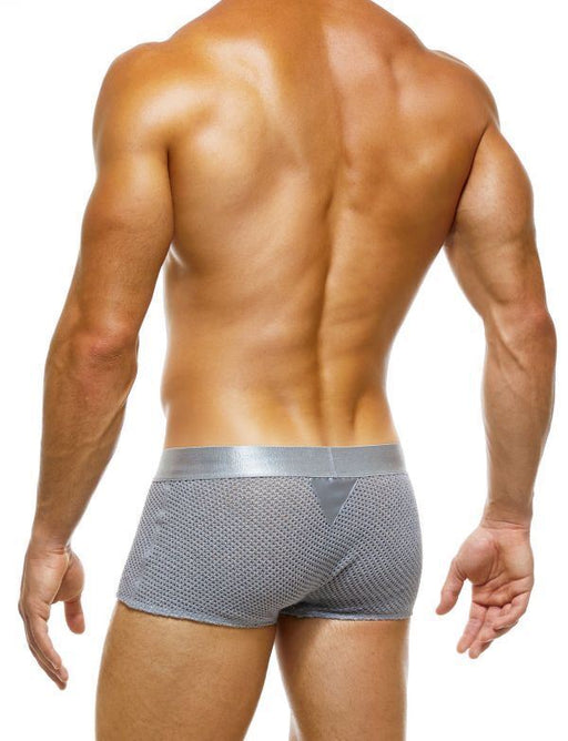 Modus Vivendi Boxer Host Shiny Satin-Look Knitted Cotton Grey 03221 74 - SexyMenUnderwear.com