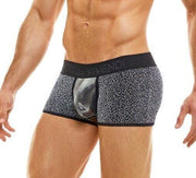 Modus Vivendi Boxer King Cheetah Jaquard Knitted Metallic Yarns Silver 13121 25 - SexyMenUnderwear.com