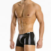 Modus Vivendi Boxer Leather-Look Fetish UnderGear Press Studs Black 20522 15 - SexyMenUnderwear.com