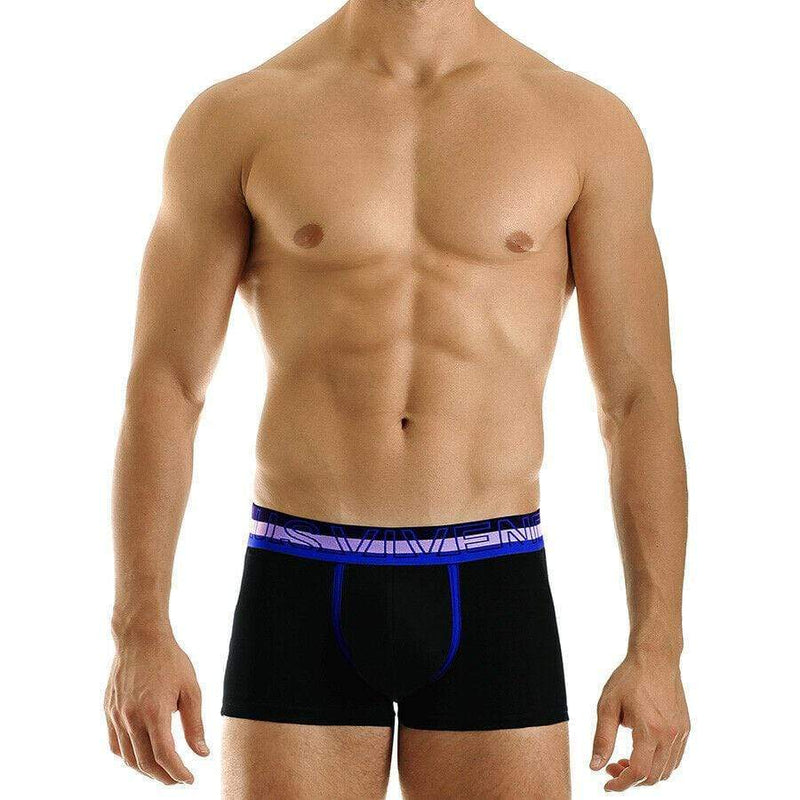 Modus Vivendi Boxer Strip Cotton Underwear Black 06021 40 - SexyMenUnderwear.com