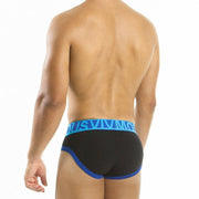 Modus Vivendi Brief Boost Broad-Ribbed Fabric Briefs Black 13511 13 - SexyMenUnderwear.com