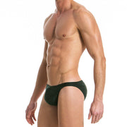 Modus Vivendi Brief Floss Low Cut Briefs Luxury Cupro Green 14711 16 - SexyMenUnderwear.com
