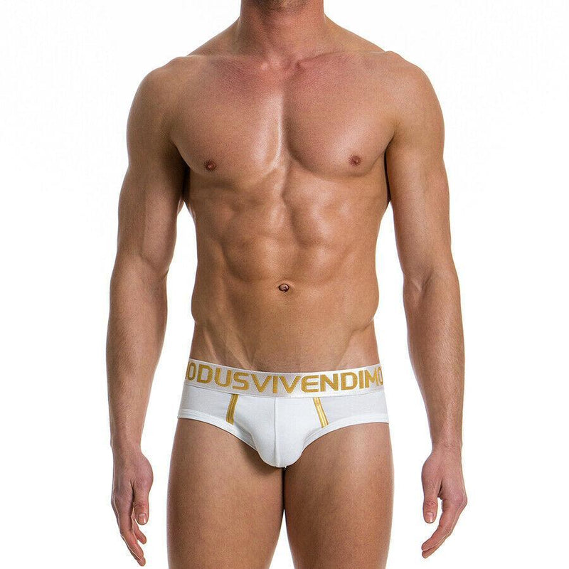 Modus Vivendi Brief Handcrafted Wide Slip Cotton White 05713 1 - SexyMenUnderwear.com