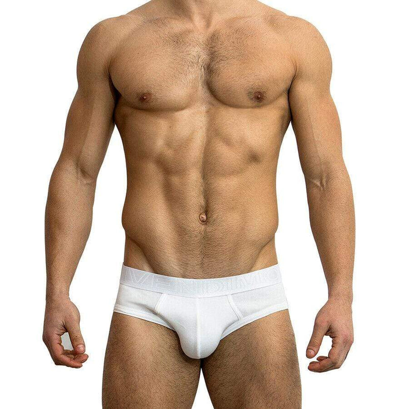 Modus Vivendi Brief Ribbed Flash Briefs White 09712 37 - SexyMenUnderwear.com