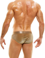 Modus Vivendi Brief V.Fluid Sheer Elegant Briefs Velvet-Feel Camel 10114 3A - SexyMenUnderwear.com