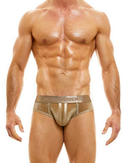 Modus Vivendi Brief V.Fluid Sheer Elegant Briefs Velvet-Feel Camel 10114 3A - SexyMenUnderwear.com