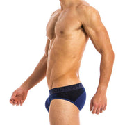 Modus Vivendi Brief Wolf Line Luxury Soft Velvet Fabric Blue 18812 83 - SexyMenUnderwear.com