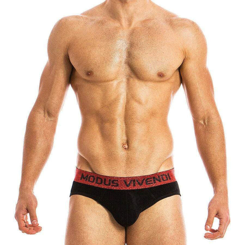 Modus Vivendi Briefs X-Lux Fashion Velvet Slip Black 19814 47 - SexyMenUnderwear.com