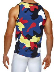 Modus Vivendi Camouflage TankTop Comfort Fit Tank Top Camo Black 02032 12A - SexyMenUnderwear.com