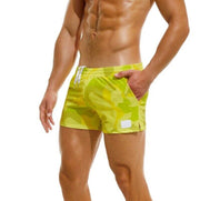 Modus Vivendi Candy Line Swim Shorts Unique Camouflage Swimwear Green DS2231 - SexyMenUnderwear.com