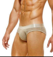 Modus Vivendi Classic Brief Host Shiny Satin Look Chic Briefs Ivory 03214 74 - SexyMenUnderwear.com