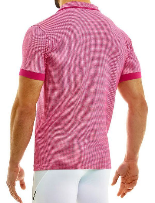 Modus Vivendi Country Shirt Knitted Soft Jacquard Pied De Poule Fushia 02241 30 - SexyMenUnderwear.com