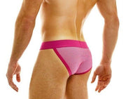 Modus Vivendi Country Stretch Tanga-Brief Knitted Jacquard Fushia Red 02213 - SexyMenUnderwear.com