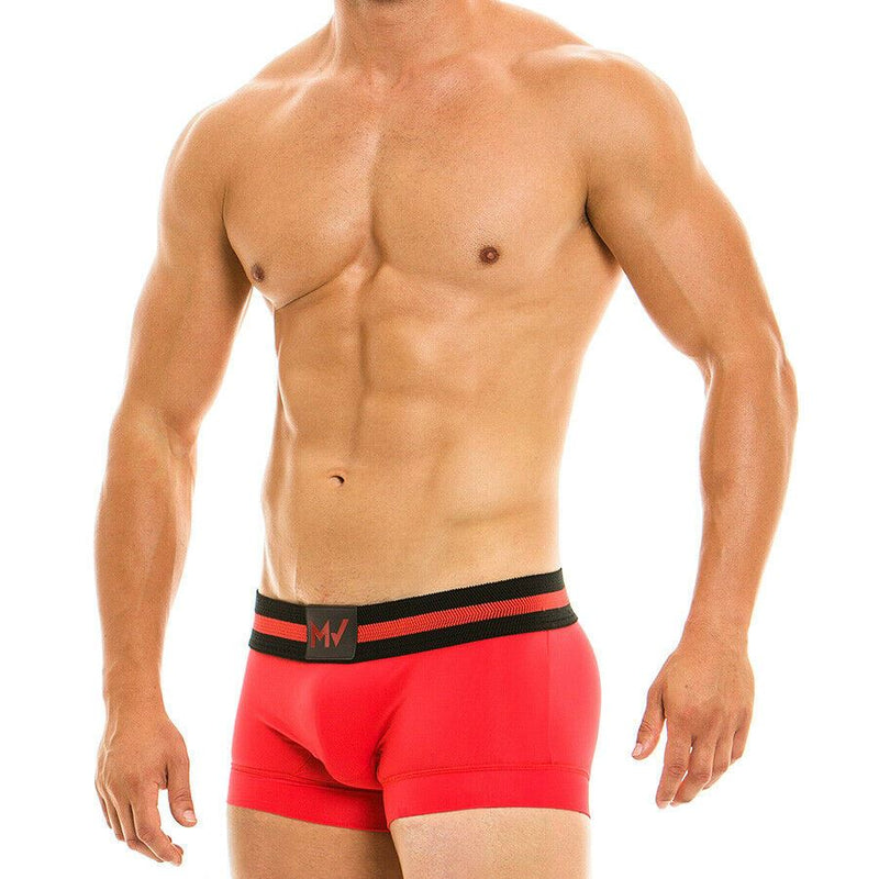 MODUS VIVENDI Cycling Boxer Long Techno Sport Silky Stretch Red 21821 2A - SexyMenUnderwear.com