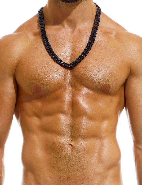 Modus Vivendi Dark Swim-Trunk Boxer Side Studs Removable Chain Wine GS2221 27 - SexyMenUnderwear.com