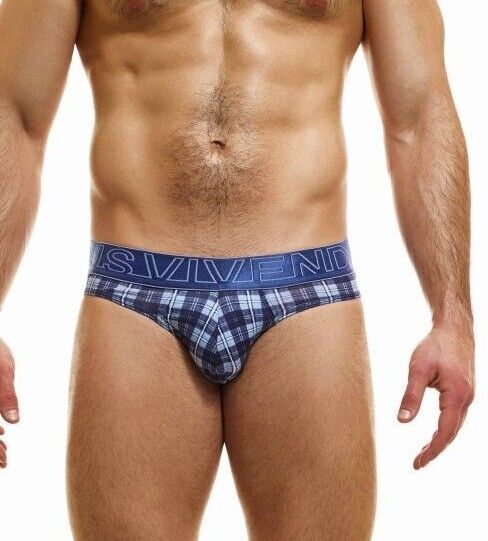 Modus Vivendi Exclusive Briefs Cowboy Look Checkered Panel Viscose Brief 24224 - SexyMenUnderwear.com