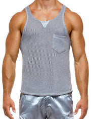 Modus Vivendi Host Tanktop Classic Cotton Comfort Fit Grey Tank 03231 42 - SexyMenUnderwear.com
