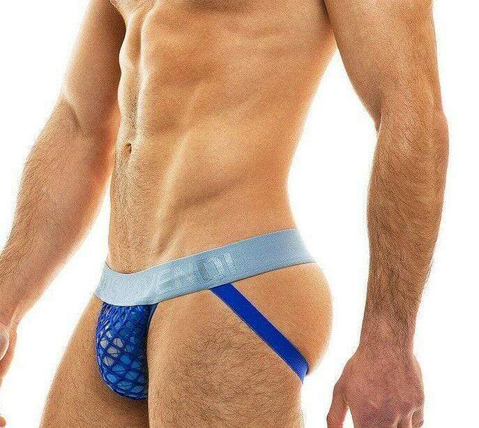 Modus Vivendi Jock 2020 Trapped Camo Fishnet JockStraps Blue 11011-1 3 - SexyMenUnderwear.com
