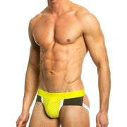 Modus Vivendi Jock Multi C-Through Mesh Cotton Mini Jockstrap YELLOW 05812 14 - SexyMenUnderwear.com
