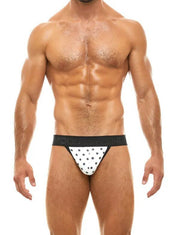 Modus Vivendi Jockstrap Screw Dot Glittery Logo Durable White Jock 05111 63 - SexyMenUnderwear.com