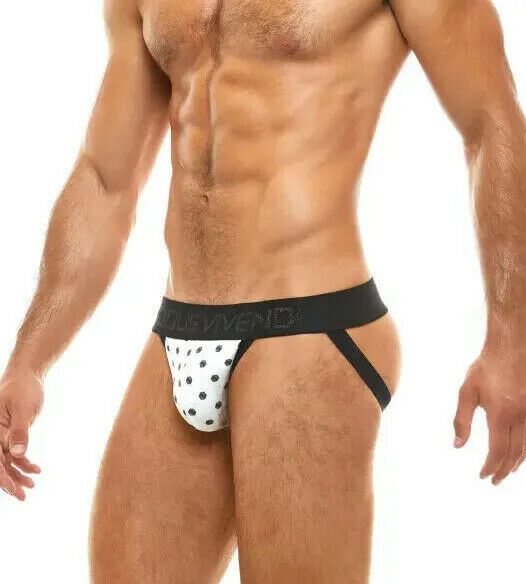 Modus Vivendi Jockstrap Screw Dot Glittery Logo Durable White Jock 05111 63 - SexyMenUnderwear.com