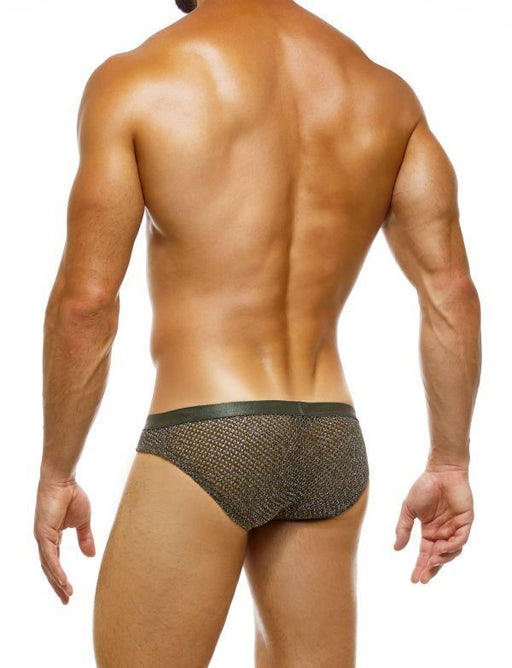 Modus Vivendi Knight Classic Brief Combo Snake & Lurex Yarns Khaki 05218 41 - SexyMenUnderwear.com