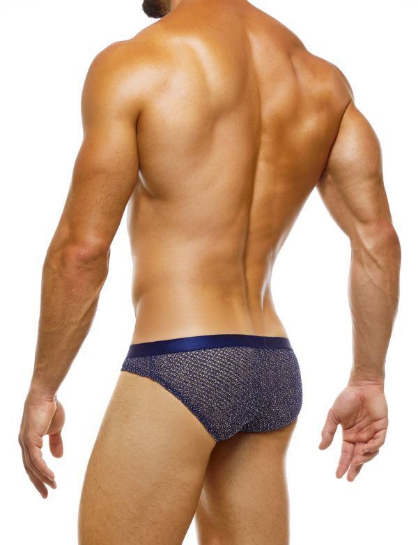 Modus Vivendi Knight Combo Classic Brief Snake & Lurex Yarns Blue 05218 41 - SexyMenUnderwear.com