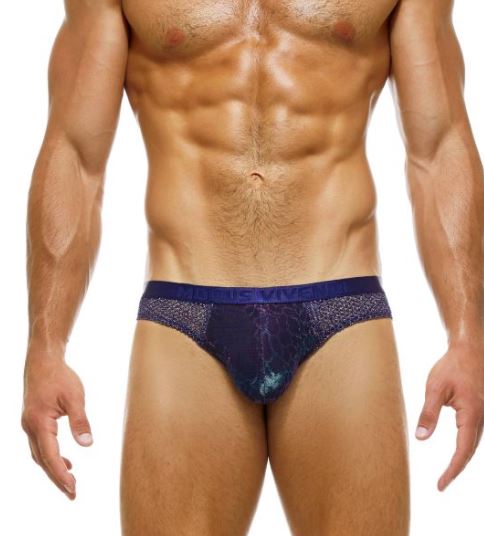 Modus Vivendi Knight Combo Classic Brief Snake & Lurex Yarns Blue 05218 41 - SexyMenUnderwear.com