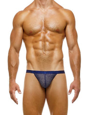 Modus Vivendi Knight Jockstrap Tight-Fit Cut Knitted Cotton Blue Jock 05211 64 - SexyMenUnderwear.com