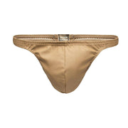 Modus Vivendi Leather Legacy Thongs Mania Faux-Leather Thong Camel 11117 57 - SexyMenUnderwear.com