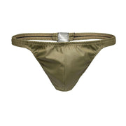 Modus Vivendi Leather Legacy Thongs Mania Faux-Leather Thong Khaki 11117 57 - SexyMenUnderwear.com