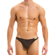 Modus Vivendi Low-Cut Brief Extra Soft Vegan Suede Brown 13911 32 - SexyMenUnderwear.com