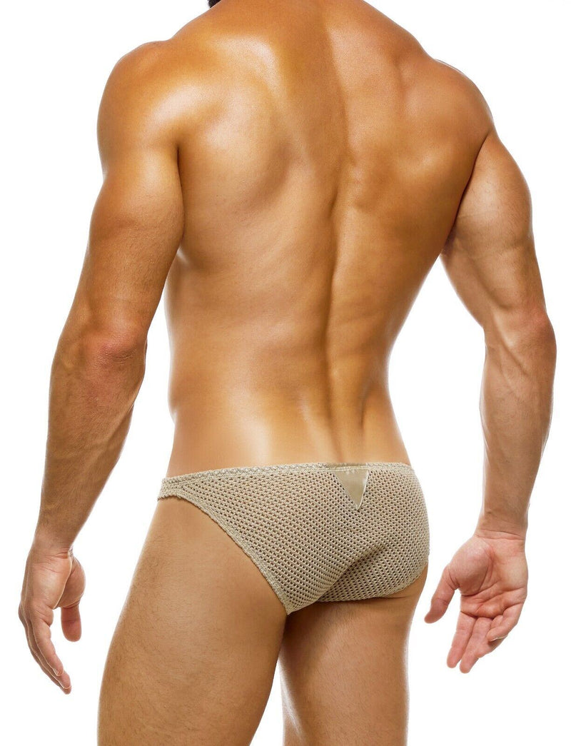 Modus Vivendi Low-Cut Brief Host Shiny Satin Look Briefs Ivory 03212 74 - SexyMenUnderwear.com