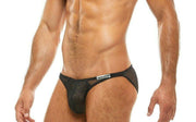 MODUS VIVENDI Low Cut Brief Metallic Yarns New Black Briefs 01013 63 - SexyMenUnderwear.com
