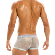 Modus Vivendi Luxury Boxer Armor Metallic Yarns Silver 01021 54 - SexyMenUnderwear.com