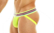Modus Vivendi Mens Peace Jockstrap hombres Slip pour Homme Lime 04011 28 - SexyMenUnderwear.com
