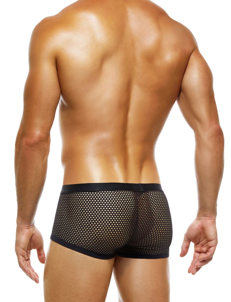 Modus Vivendi Net Trap Boxer Semi-Transparent Fishnet Boxer Black 06121 49 - SexyMenUnderwear.com