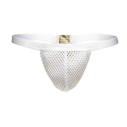 Modus Vivendi Net Trap Mesh Thong Semi-Transparent Perforated White 06114 49 - SexyMenUnderwear.com