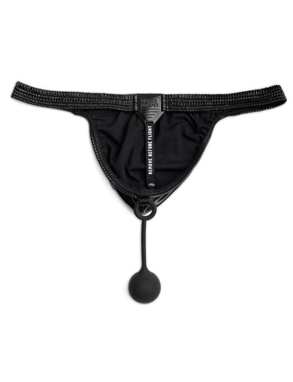 Modus Vivendi Pleasure Thong Roomy Pouch Mat Rubber Leather Thongs 22222 - SexyMenUnderwear.com