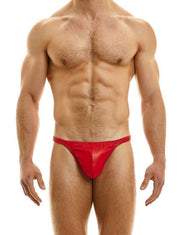 Modus Vivendi Pleasure Thong Roomy Pouch Mat Rubber Red Thongs 22222 - SexyMenUnderwear.com
