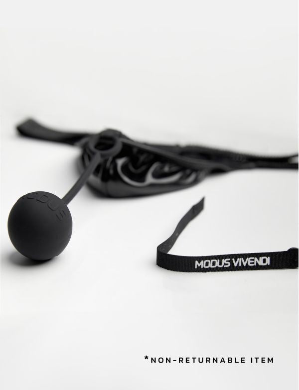 Modus Vivendi Pleasure Thong Roomy Pouch Mat Rubber Thong Vinyl 22222 - SexyMenUnderwear.com