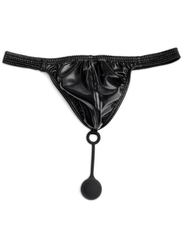 Modus Vivendi Pleasure Thong Roomy Pouch Mat Rubber Thong Vinyl 22222 - SexyMenUnderwear.com