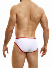 Modus Vivendi Retro Low-Cut Brief Internal Drawstring White 14317 - SexyMenUnderwear.com