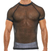 Modus Vivendi Shirt Luxury Metallic Yarns Knit T-Shirt Armor Black 01041 53 - SexyMenUnderwear.com