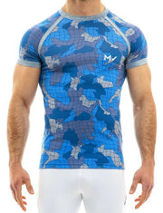 Modus Vivendi Shirt Trapped Camo Muscle T-Shirt Camouflage Blue 11041 21 - SexyMenUnderwear.com