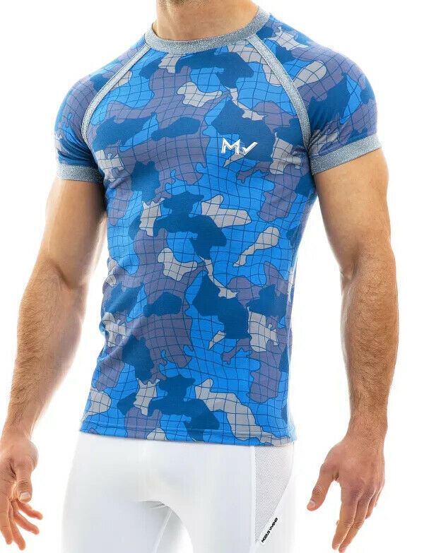 Modus Vivendi Shirt Trapped Camo Muscle T-Shirt Camouflage Blue 11041 21 - SexyMenUnderwear.com